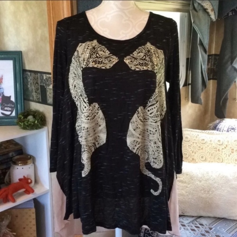 Tea n Rose Tiger Blouse S NWT